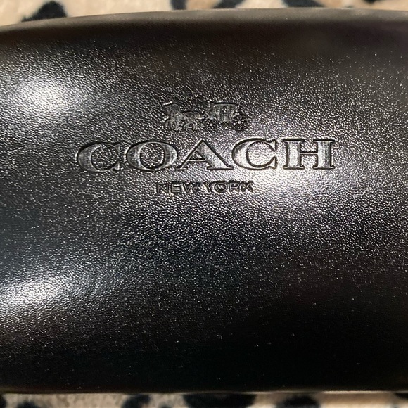 Jumbo Coach Black Leather Eye Glasses/Sunglasses Case w/Cleaning Cloth- NWOT - Picture 6 of 6